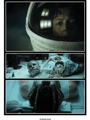 Pixaflair - Alien - Dark - Çerçevesiz Poster