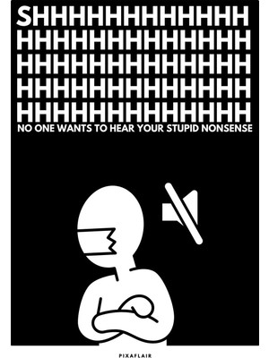 Pixaflair - Shhhhhhhh - Çerçevesiz Poster