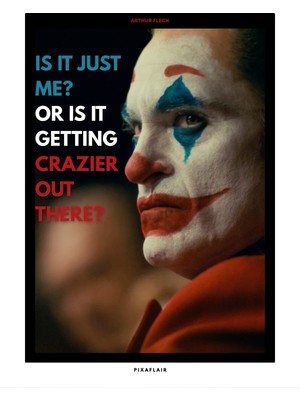 Pixaflair - Joker - Arthur Fleck - Çerçevesiz Poster