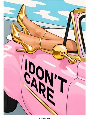 Pixaflair - I Don't Care - Tablo - Çerçevesiz Poster