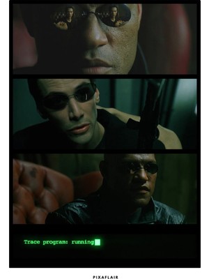 Pixaflair - The Matrix - Trace Program - Çerçevesiz Poster