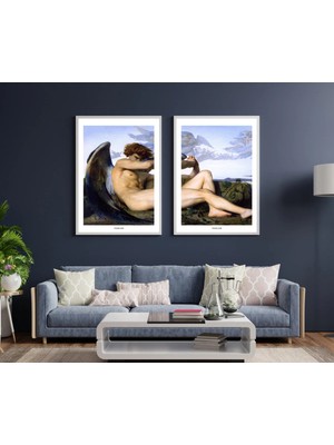 Pixaflair - Fallen Angel - Ev Dekor Poster - Çerçevesiz 2'li Tablo Seti