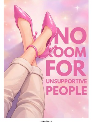 Pixaflair - No Room Pink - Tablo - Çerçevesiz Poster