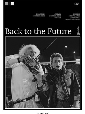 Pixaflair - Back To The Future - Retro Design - Tablo - Çerçevesiz Film Poster