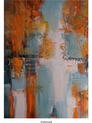 Pixaflair - Lake Autumn - Tablo - Çerçevesiz Dekor Poster