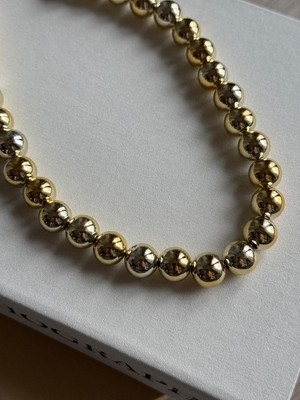 İrem Yıldız Modern Gold Boncuk Çelik Kolye