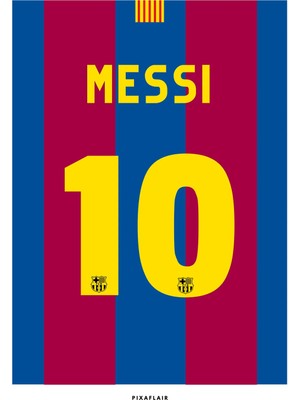 Pixaflair - Lionel Messi - Çerçevesiz Poster