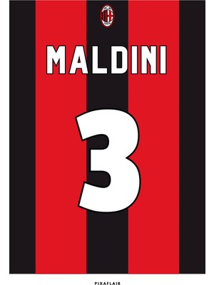 Pixaflair - Paolo Maldini - Çerçevesiz Poster
