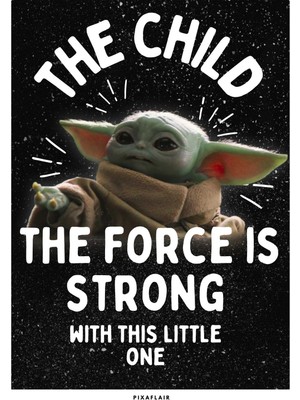 Pixaflair - The Mandalorian - The Child - Çerçevesiz Poster