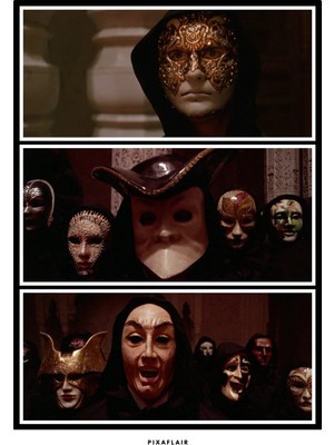 Pixaflair - Eyes Wide Shut - Masks - Tablo - Çerçevesiz Film Poster
