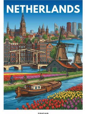 Pixaflair - Netherlands - Tablo - Çerçevesiz Dekor Poster