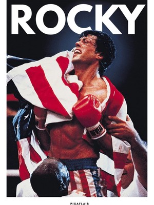 Pixaflair - Rocky Balboa - Victory - Tablo - Çerçevesiz Film Poster