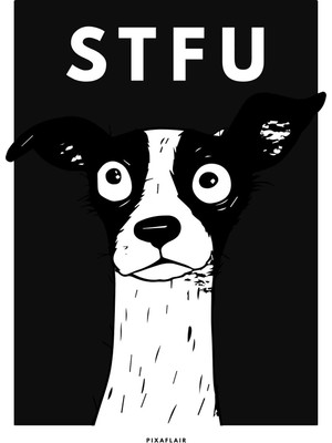 Pixaflair - Stfu - Çerçevesiz Poster
