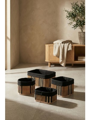 Acar Nordic 4 Lü Bambu Sepet Seti