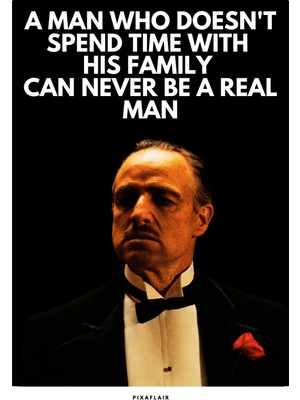 Pixaflair - The Godfather - A Man - Çerçevesiz Film Poster