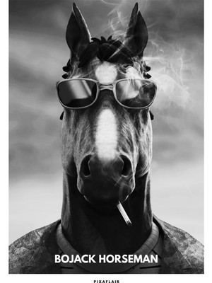 Pixaflair - Bojack Horseman - Chill - Çerçevesiz Film Poster