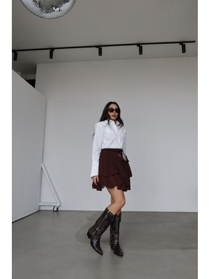 Özge Özgenç Kat Kat Şifon Etek