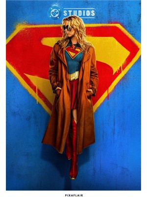 Pixaflair - Supergirl - Coming Soon - Tablo - Çerçevesiz Film Poster