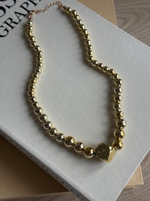 İrem Yıldız Şık Zar Figürlü Gold Çelik Kolye