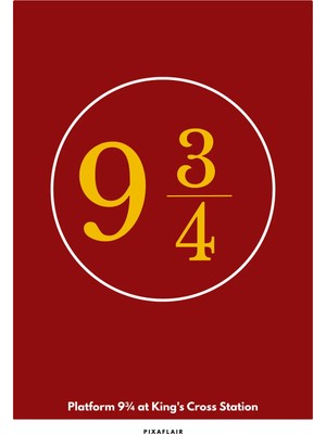 Pixaflair - Harry Potter - Platform 9 3⁄4 King’s Cross - Çerçevesiz Poster