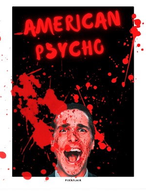 Pixaflair - American Psycho - Bath - Çerçevesiz Poster