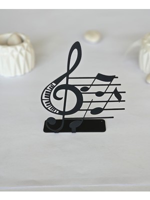 Steon Metal Sol Anahtarı Masa Dekoru Müzik Metal Biblo