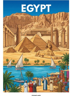 Pixaflair - Egypt - Tablo - Çerçevesiz Dekor Poster