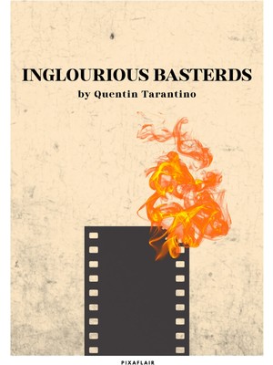 Pixaflair - Inglourious Basterds - Burning Film - Çerçevesiz Poster
