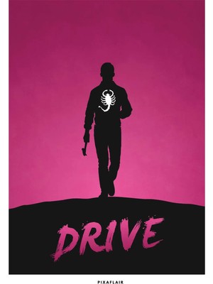 Pixaflair - Drive - Pink - Tablo - Çerçevesiz Film Poster