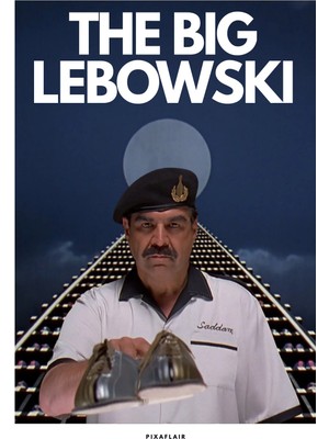 Pixaflair - The Big Lebowski - Mustache - Çerçevesiz Poster