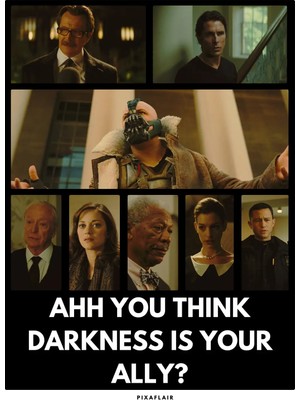 Pixaflair - The Dark Knight Rises - Darkness - Çerçevesiz Poster