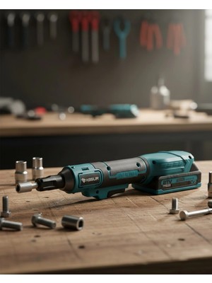 Calperia Yandan Sıkma Somun Işlemleri Için 21V Akülü Cırcır Anahtar