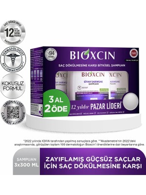 Bioxcin Siyah Sarımsak Şampuanı 3 al 2 öde (3x300ml)