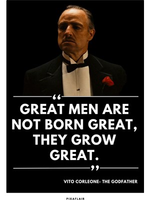 Pixaflair - The Godfather - Great Men - Tablo - Çerçevesiz Film Poster
