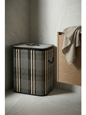 Acar Nordic Dikdörtgen Bambu Sepet - 50 cm