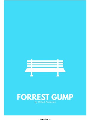 Pixaflair - Forrest Gump - The Bench - Tablo - Çerçevesiz Film Poster
