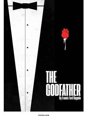 Pixaflair - The Godfather - Tuxedo - Tablo - Çerçevesiz Film Poster