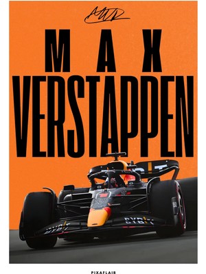 Pixaflair - Max Verstappen Formula 1 - Çerçevesiz Poster