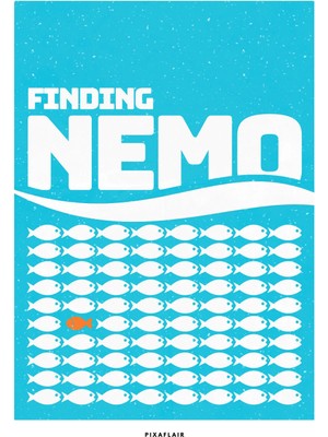 Pixaflair - Finding Nemo - Nemo - Çerçevesiz Poster