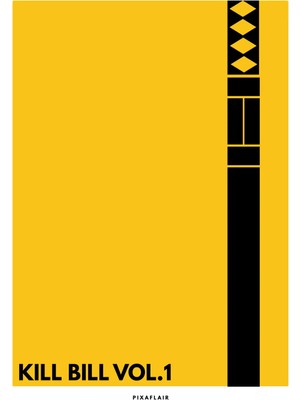 Pixaflair - Kill Bill Vol.1 - Black & Yellow - Çerçevesiz Poster