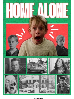 Pixaflair - Home Alone - Kevin! - Çerçevesiz Poster