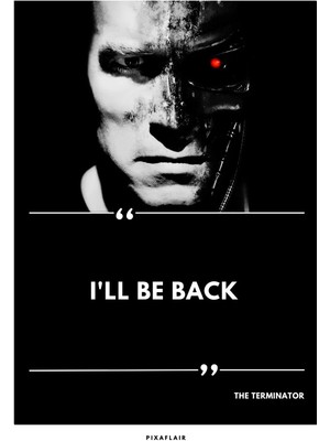 Pixaflair - T-800 - The Terminator - Tablo - Çerçevesiz Film Poster
