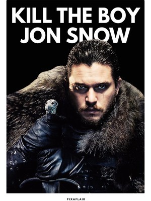 Pixaflair - Game Of Thrones - Jon Snow - Tablo - Çerçevesiz Film Poster