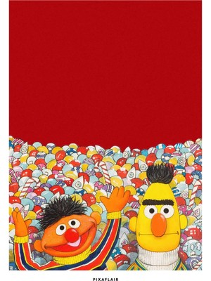 Pixaflair - Sesame Street - Çerçevesiz Poster