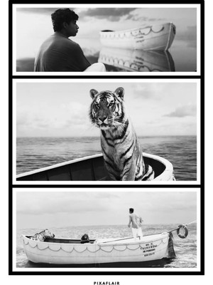 Pixaflair - Life Of Pi - Tiger - Çerçevesiz Film Poster