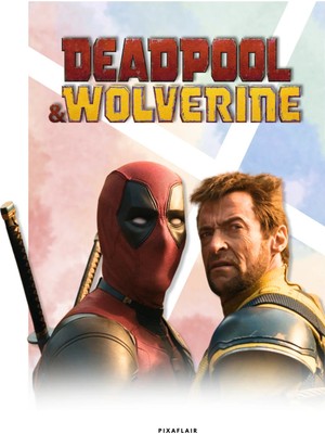 Pixaflair - Deadpool & Wolverine - Colorful - Çerçevesiz Poster