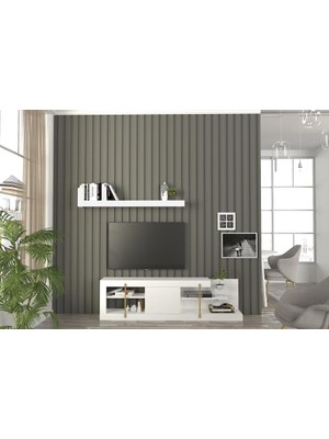 Dekorister Cascade Tv Ünitesi Beyaz