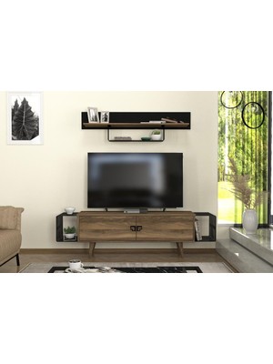 Dekorister Oltre Tv Ünitesi Ceviz - Siyah