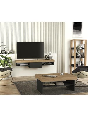 Dekorister Raun Tv Sehpası Sepet - Antrasit