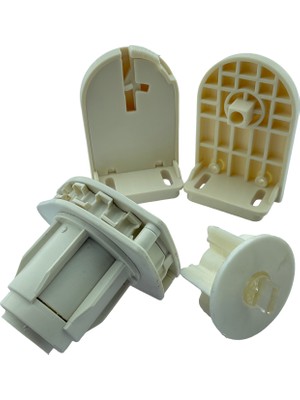 MorPerde 38 lik Redüktörlü Zincir Mekanizma Kare Pimli ve Mandallı Ayak Krem Plastik Takım